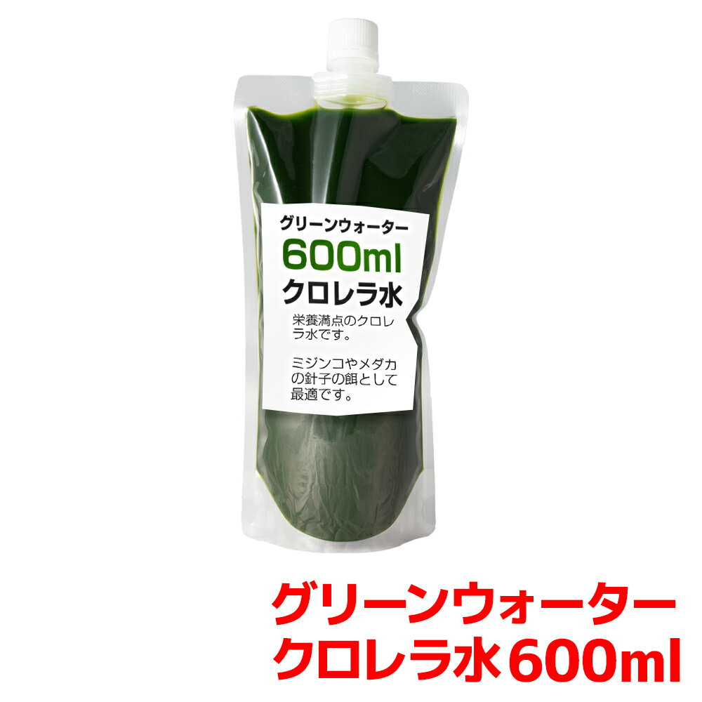 グリーンウォーター 600ml 送料無料 針子から稚魚に最適 12時までの注文でその日に発送 ゾウリムシに最適の餌