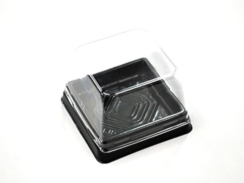 KH－1 黒 （本体・透明蓋付） 100個入 和菓子カップ 和菓子用フードパック 大福 フルーツ大福 饅頭 錬り切り チョコ まんじゅう 羊羹 1口サイズ