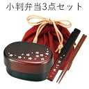 弁当箱”HAKOYA 小判弁当3点セット 茜桜赤”弁当箱(容量570ml) 箸箱セット 巾着袋日本製1段 お弁当箱 大人 女子 ラッピング対応 LUNCH BOX