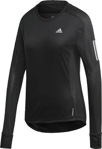 adidas（アディダス） ランニング・陸上 Tシャツ ＜ロングスリーブ＞ オウン ザ ラン 長袖Tシャツ 【ブラック】 IPF34 GL7984 レディース 女性用 黒 21Q3 {NP}