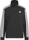 アディダス (adidas) トラックトップ トップス ルーズフィット フルジップ スタンドカラー フロントポケット リブ仕上げ 【ブラック】 JVP35 JW9786 黒 レディース 女性用 {NP}