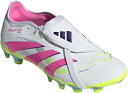 adidas (アディダス) サッカー スパイク プレデター PRO フォールディングタン FG/MG / 天然芝・土・人工芝用 【フットウェアホワイト/ルシッドピンク/ルシッドレモン】 JR0444 サッカースパイク メンズ・レディース 男性用・女性用 ホワイト 白 桃 25Q1 {SK}
