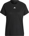 adidas (アディダス) 陸上・ランニング Tシャツ AEROREADY トレイン エッセンシャルズ ミニマル ロゴ クルーネック半袖Tシャツ 【ブラック】 NEN26 HR7795 半袖Tシャツウィメンズ Tシャツ レディース 女性用 ブラック 黒 24SS {NP}