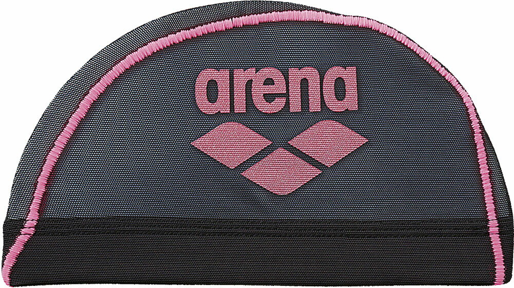 arena(アリーナ) 水泳 スイムキャップ・水泳帽 アリーナロゴメッシュキャップ 【ブラック×Fピンク】 メンズ・レディース・ユニセックス ARN6414 BFPK 20FW {NP}