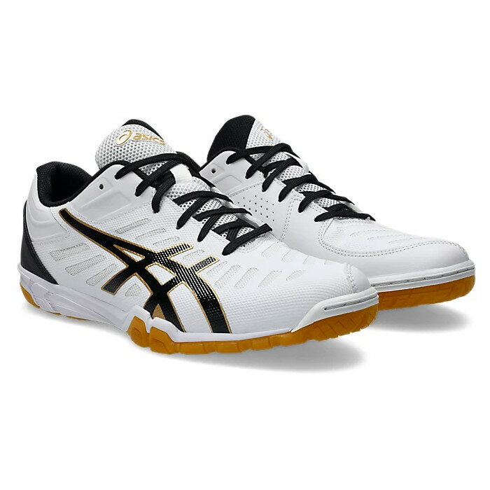 asics(アシックス) 卓球 シューズ スニーカー ATTACK EXCOUNTER 2 【ホワイト/ブラック】 1073A002.104 卓球 滑りにくい ...
