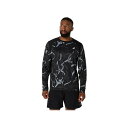 asics(アシックス) ランニング Tシャツ・ポロシャツ ROADランニンググラフィック長袖シャツ 【パフォーマンスブラック】 2011D099.001 ウェア 夜 春 秋 冬 速乾性 トップス メンズ・ユニセックス 男性用・女性用 黒 25 {NP}