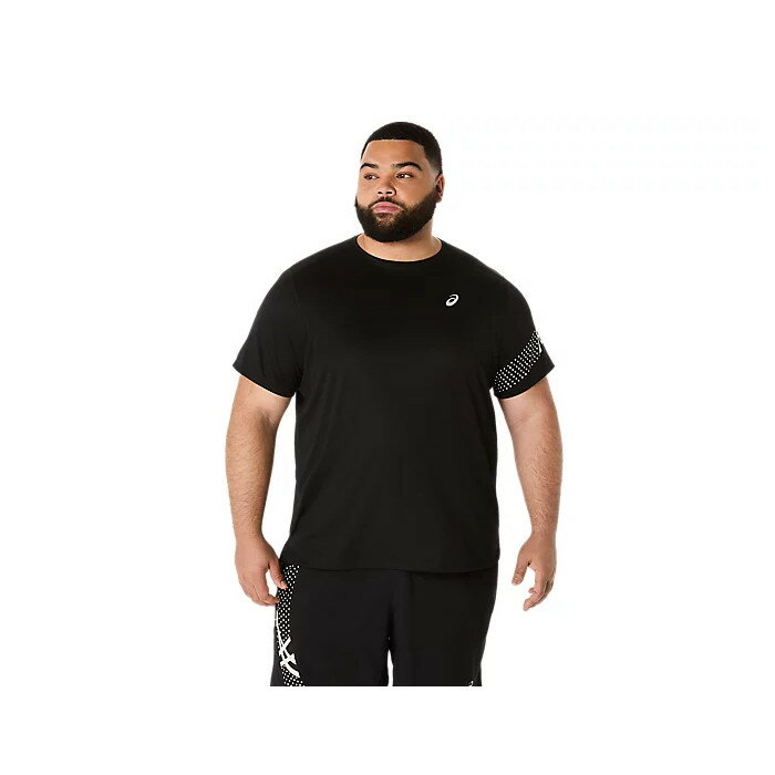asics（アシックス） ランニング Tシャツ・ポロシャツ ICONランニング半袖シャツ 【パフォーマンスブラック】 2011D300.001 ウェア 夜 春 夏 秋 トップス メンズ・ユニセックス 男性用・女性用 黒 25 {NP}