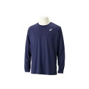 asics(アシックス) ランニング Tシャツ・ポロシャツ ドライワンポイント長袖シャツ 【ピーコート×ブリリアントホワイト】 2031E018.400 ウェア 朝 夜 春 秋 冬トップス メンズ・ユニセックス 男性用・女性用 紺 白 25 {NP}