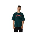 asics(アシックス) ランニング Tシャツ・ポロシャツ グラフィックリラックスフィットTシャツ 【Sa×on Green】 2031E696.300 ウェア 朝 夜 春 秋トップス メンズ・ユニセックス 男性用・女性用 緑 25 {NP}