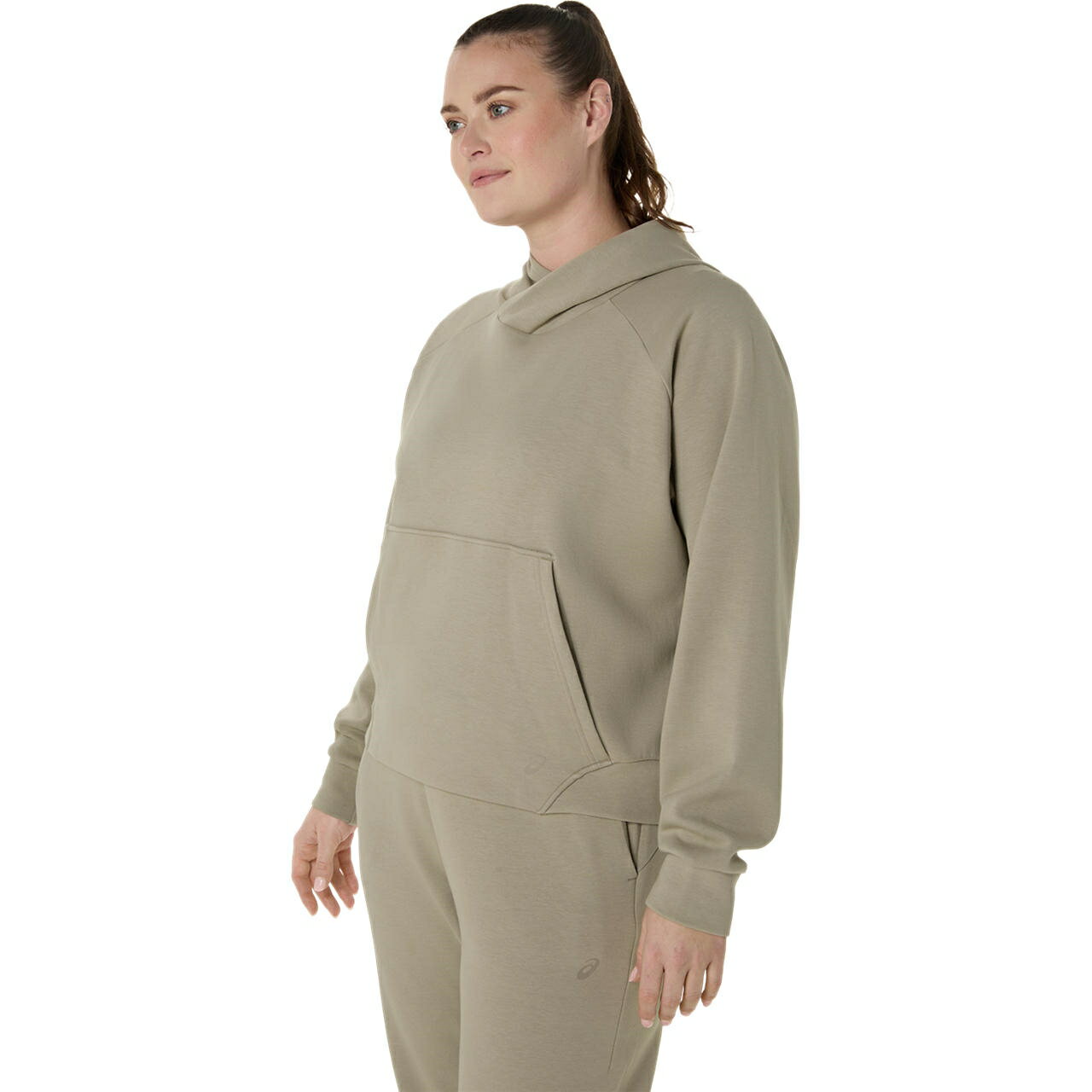 asics （アシックス） マルチ・カジュアル スウェット ウイメンズモビリティニットプルオーバーフーデ 【メティオグレー】 2032D147 020 フーディ ウェア レディース 女性用 グレー 灰 25AW {SK}