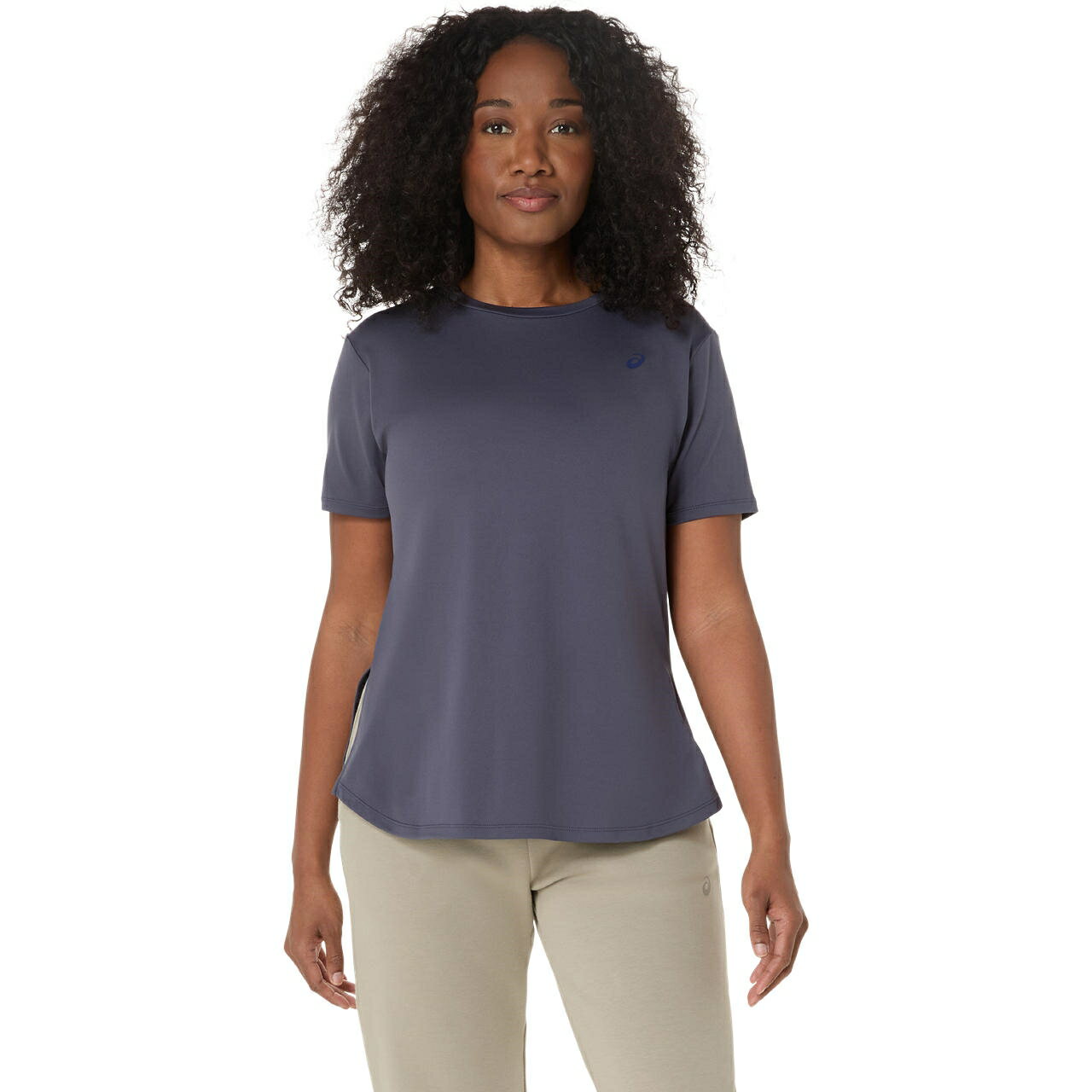 乐天商城 - asics （アシックス） マルチ・カジュアル Tシャツ ウイメンズフレックスストレッチシャツ 【インディゴフォグ】 2032D267 500 ショートスリーブ ウェア レディース 女性用 ネイビー 紺 25AW {NP}