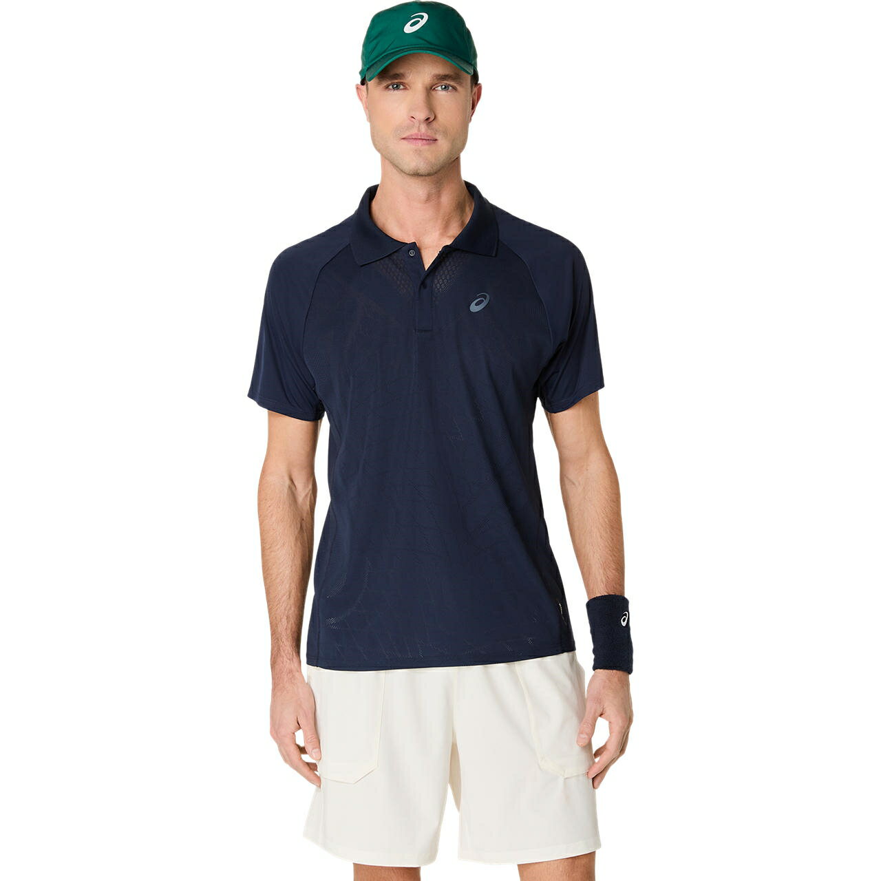 asics （アシックス） テニス・バドミントン ポロシャツ ACTIBREEZEポロシャツ 【ミッドナイト】 2041A365 400 ショートスリーブ ウェア メンズ 男性用 ネイビー 紺 25AW {NP}