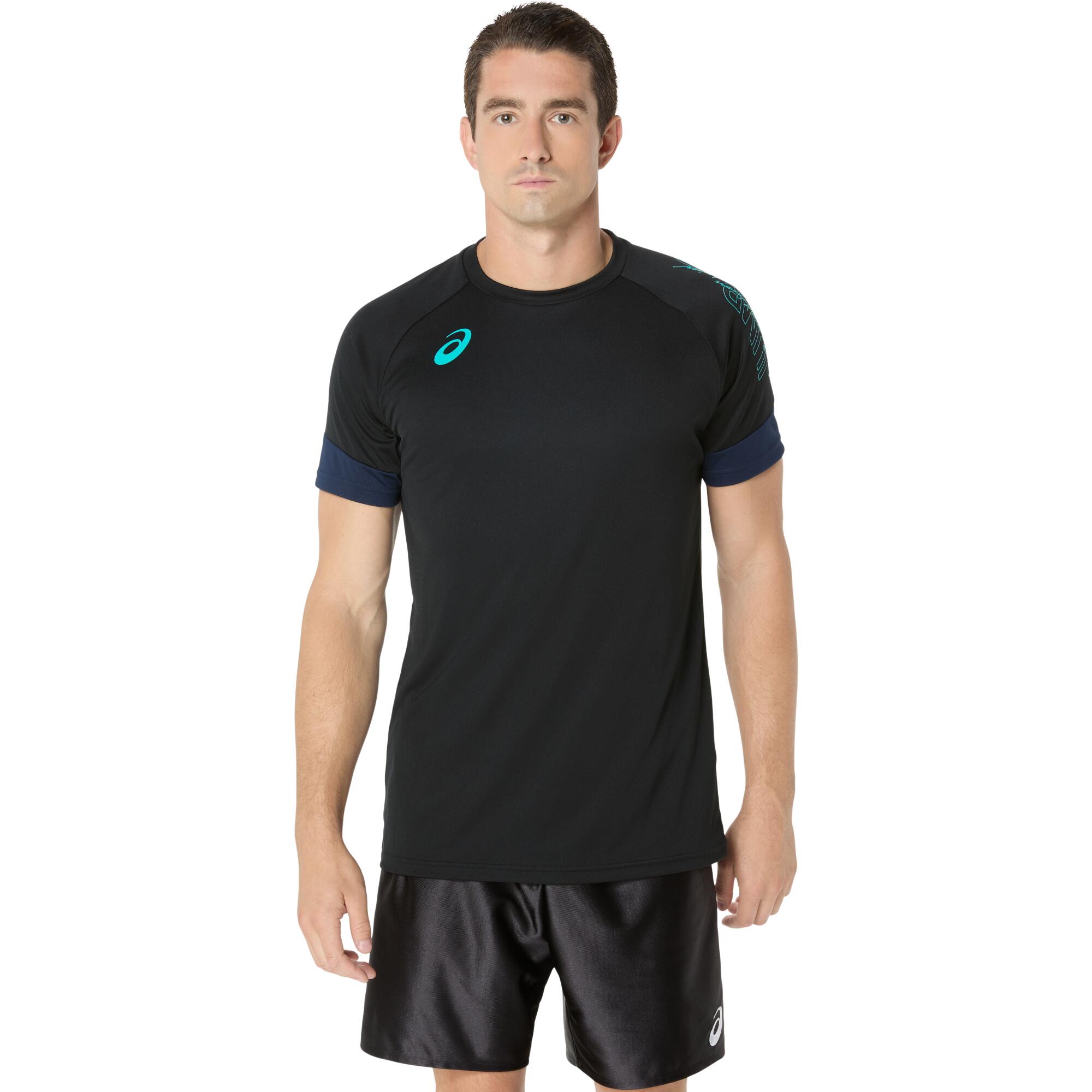 asics （アシックス） バレーボール Tシャツ プラクティス半袖シャツ(袖切替) 【ホワイト】 2053A210 002 ショートスリーブ ウェア メンズ 男性用 ホワイト 白 25SS {NP}