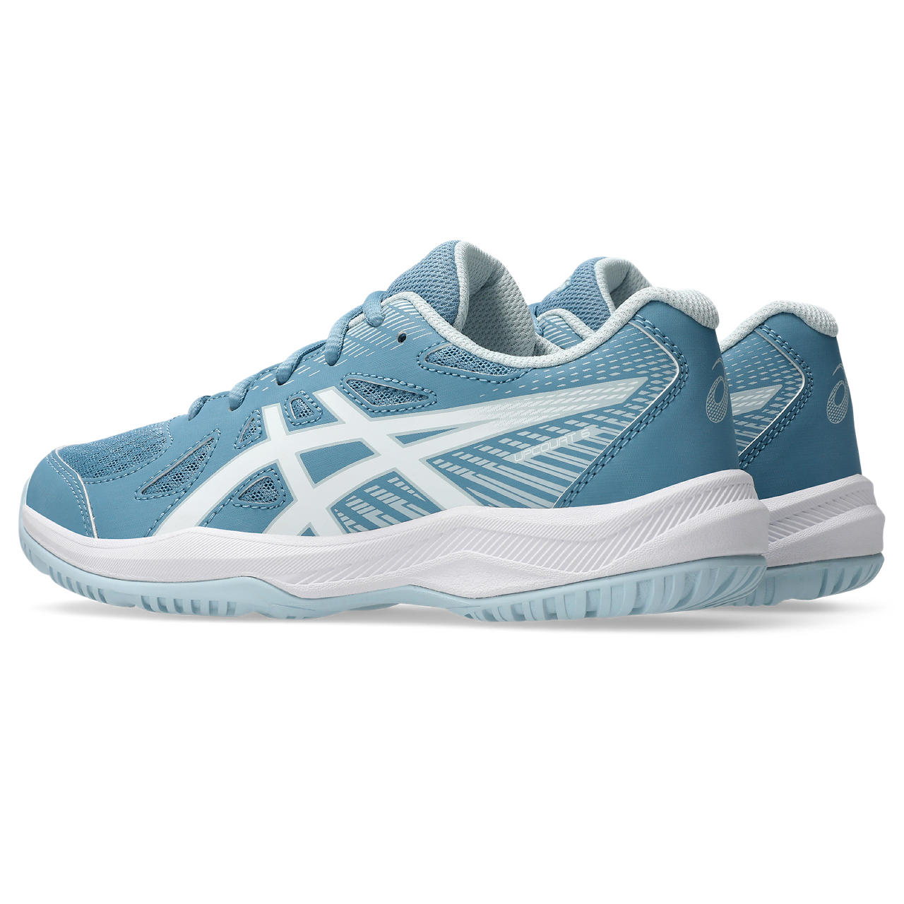 hakozumeのasics （アシックス） バレーボール バスケットボール ハンド シューズ・靴 UPCOURT 6 GS 【ブルー/ホワイト】 1074A045 バレーシューズ スニーカー ジュニア・キッズ 子供用 ブルー 青 白 26SS {SK}｜アングル2