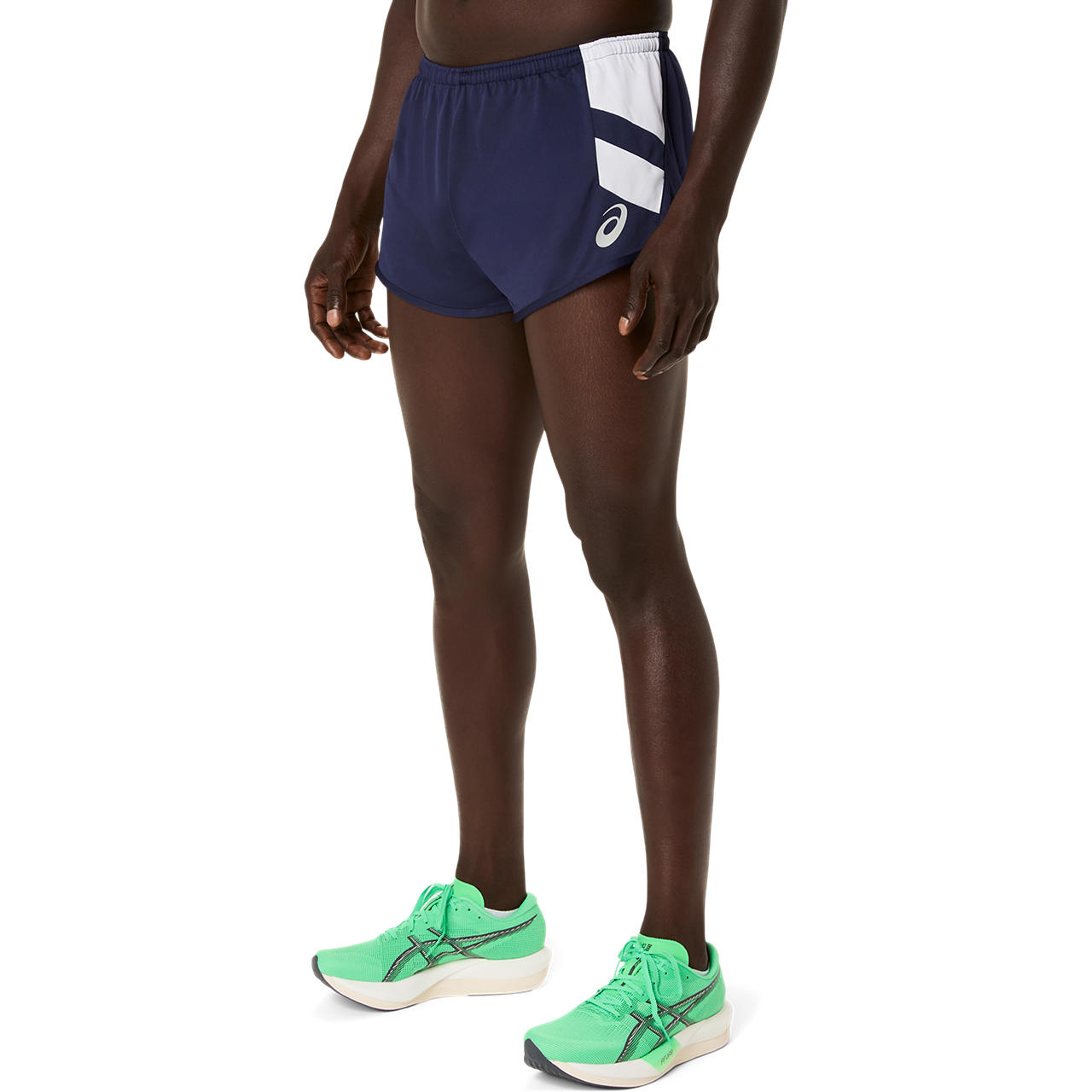 hakozumeのasics （アシックス） ランニング・陸上競技 ゲームシャツ・パンツ メンズランニングパンツ 【ネイビー】 2091A849 パンツ ショートパンツ メンズ 男性用 ネイビー 紺 26SS {NP}｜アングル3