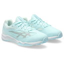 asics商事（アシックス商事） シューズ 靴 カジュアルスニーカー ASICS LAZERBEAM（アシックス レーザービーム） 1154A159 402 【サックス/ローズゴールド】 ジュニア・キッズ 子供用 運動靴 通学 クラブ活動 消臭 ヒモ靴 スピードモデル 3E相当 ワイド 水色 SAXE/RSGD {SK}