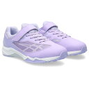 asics商事(アシックス商事) シューズ 靴 カジュアルスニーカー ASICS LAZERBEAM(アシックス レーザービーム) 1154A160 500 【ラベンダー/ホワイト】 ジュニア・キッズ 子供用 運動靴 通学 クラブ活動 消臭 ゴムヒモ靴 ベルクロ スピード ワイド 薄紫 LVD/WH {SK}(4)