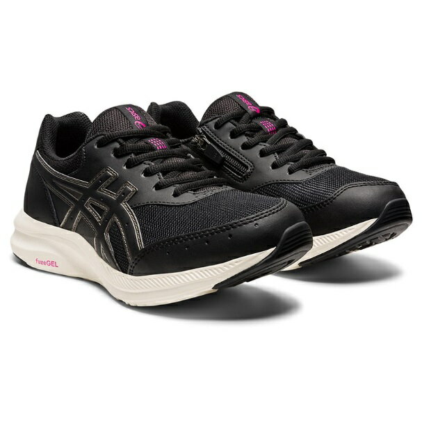 asics商事（アシックス商事） ウォーキングシューズ GEL-FUNWALKER(ゲルファンウォーカー) 1292A054 001 【ブラック】 レディース 女性用 スニーカー ファスナー 履きやすい 歩きやすい 軽量 幅広 クッション 黒 BLACK {SK}