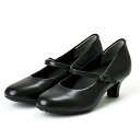 asics商事(アシックス商事) パンプス Lady worker(レディワーカー) 【ブラック】 レディース LO-17070 008 婦人靴 ファッション ビジネスシューズ 通勤 ミドルヒール ストラップ 黒