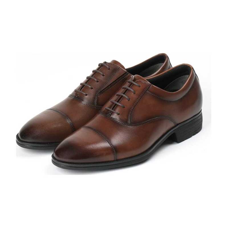 asics商事（アシックス商事） ビジネスシューズ ストレートチップ texcy luxe（テクシーリュクス） TU-7041 025 【ブラウン】 メンズ 男性用 紳士靴 レース ラウンド 軽量 消臭 抗菌 やわらかな牛革 ビジネスカジュアル 茶 BROWN {SK}