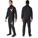 ◆あす楽◆ アシックス ウインドブレーカー 上下 メンズ セットアップ ジャージ 裏起毛 asics A-I-M裏トリコット トレーニングウェア 上下セット ジ...