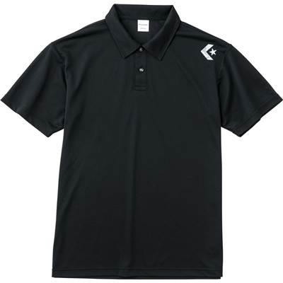 ★あす楽★ CONVERSE（コンバース） バスケットボール ポロシャツ ポロシャツ メンズ 【ブラック】 CB291401 1900 トレーニング スポーツウェア スタッフウェア 半袖 男性用 黒 {NP}