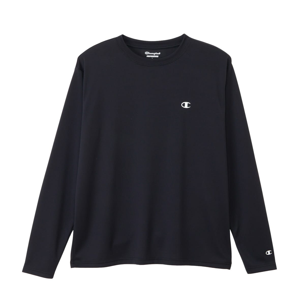品名：LONG_SLEEVEカラー名：ブラックサイズ詳細：M : 身丈 (cm)66 | 身幅 (cm)53 | 肩幅 (cm)46 | 袖丈 (cm)59L : 身丈 (cm)68 | 身幅 (cm)55 | 肩幅 (cm)48 | 袖丈 (cm)61XL : 身丈 (cm)70 | 身幅 (cm)57 | 肩幅 (cm)50 | 袖丈 (cm)63・サイズはアメリカ企画サイズではなく、日本企画サイズです。・実際のサイズと若干の誤差が生じる場合がございます。・弊社では±2cmまでを許容範囲としております。・洗濯により若干の縮みがございます。・モニタなどの環境で、写真と実際の商品とは色が多少異なる場合があります。※商品によってはどうしても若干の誤差が発生してしまいます。　1-2cmの誤差はあらかじめご了承ください。商品の説明：環境に配慮されたリサイクルポリエステル100％で、吸汗速乾、UVカットなどの機能を備えた素材に、汗によるニオイの発生をアクティブに抑制し続ける抗菌防臭機能「C ODORLESS(R) by Polygiene」加工を行った生地を使用したロングスリーブTシャツです。左胸にCロゴを3Dプリントで入れています。素材・材質：Dry Back Mesh Jersey,ポリエステル100％原産国：カンボジアスポーツ / スポーツウェア / バスケ / バスケットボール / チャンピオン / ヘインズ / ウェア / Tシャツ / Tシャツ / 半袖 / ショートスリーブ / 吸収 / 速乾 / 涼しい / 汗 / ニオイ / 抑制 / 抗菌 / 防臭 / UVカット / UV / ロゴ / チャンピオンロゴ / 運動 / 部活 / トレーニング / フィットネス / 学校 / ジム / 日常 / 防寒 / C3CS450-090