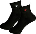 CONVERSE(コンバース) バスケットボール ソックス 靴下 ニューアンクルソックス(2足組) メンズ・レディース 男性用 女性用 【ブラック×ブラック】 ...