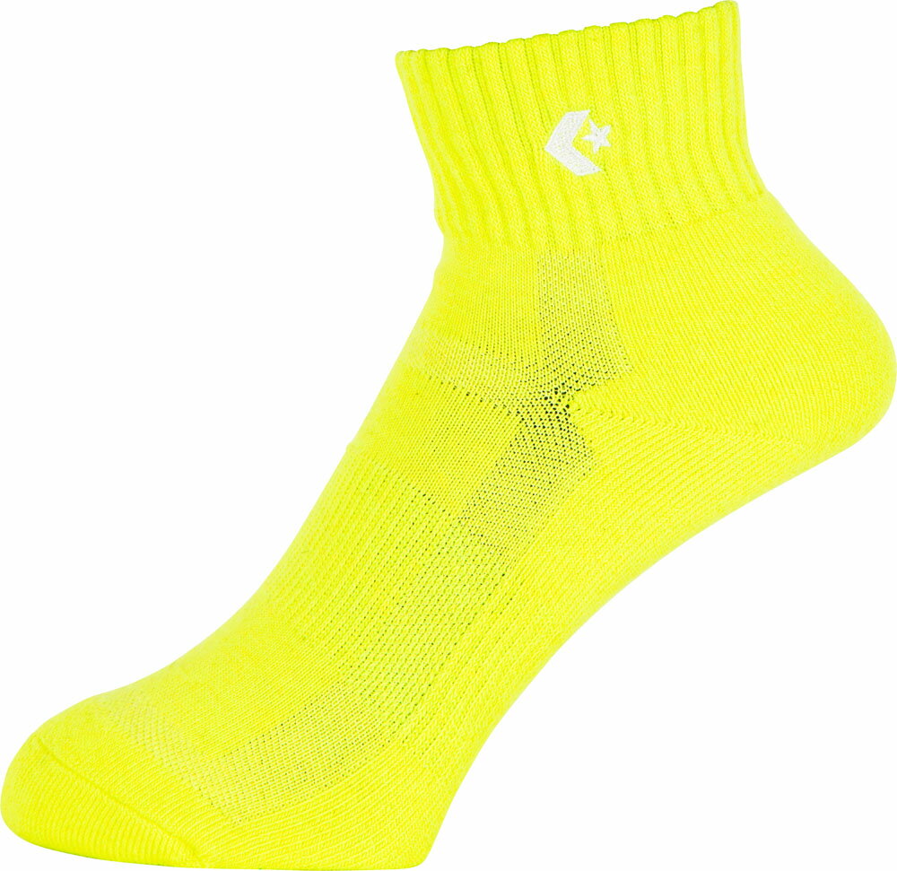 CONVERSE(コンバース) バスケットボール ソックス 靴下 カラーアンクルソックス メンズ・レディース 男性用 女性用 【イエロー】 CB161003 5...