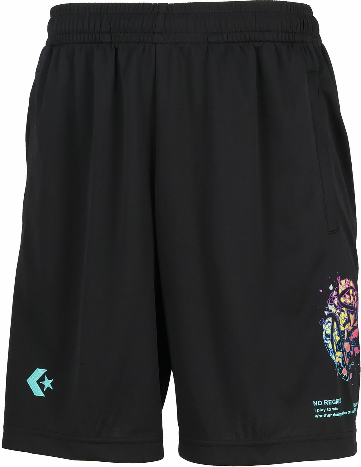 CONVERSE （コンバース） バスケットボール Tシャツ プラクティスパンツ(ポケット付き) 【ブラック/グリーン】 CB252867 1924 プラクティスパンツメンズ プラクティスパンツ メンズ・レディース 男性用・女性用 ZCC ブラック 黒 緑 25FW {NP}