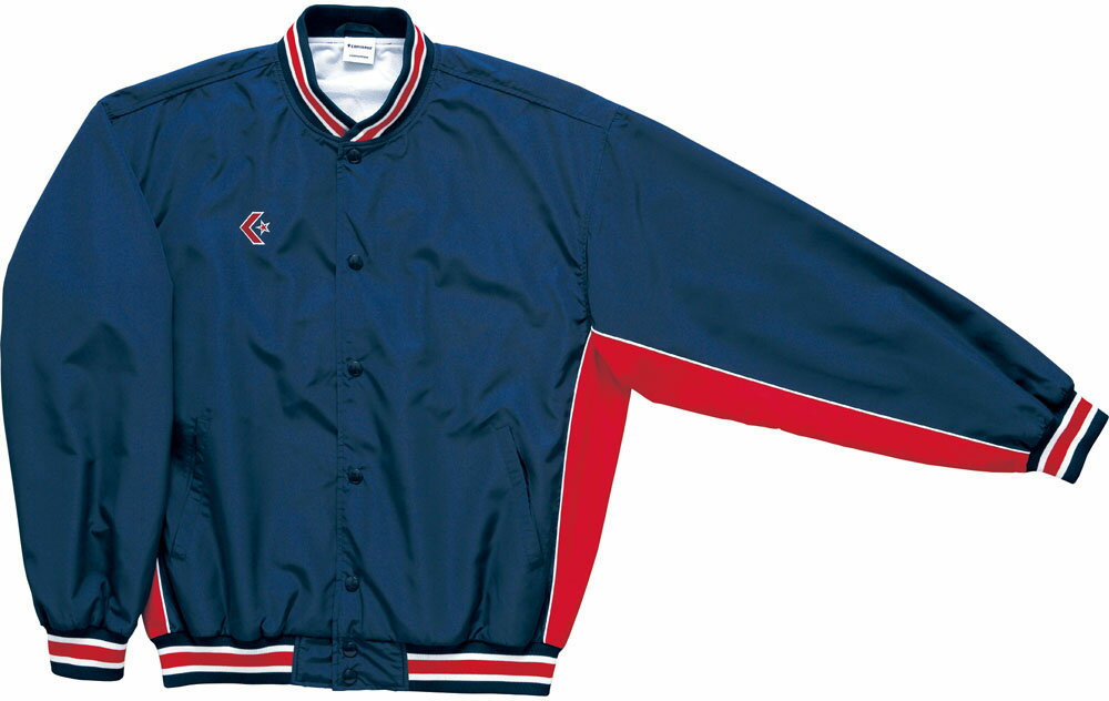 CONVERSE(コンバース) バスケットボール トレーニングウェア ジャージ ウォームアップジャケット 前ボタン ジュニア・キッズ 【ネイビー/レッド】 CB...