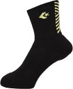 CONVERSE (コンバース) バスケットボール ソックス クッションソックス 【ブラック×パステルイエロー】 CB152051 1951 ソックス ソックス メンズ・レディース 男性用・女性用 ブラック 黒 薄黄 25FW {NP}