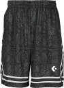 CONVERSE (コンバース) バスケットボール Tシャツ プラクティスパンツ(ポケット付き) 【ブラック×ホワイト】 CB242866 1911 プラクティスパンツ メンズ パンツ メンズ・レディース 男性用・女性用 ブラック 黒 白 24FW {SK}