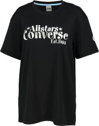 CONVERSE （コンバース） バスケットボール プラクティスウェア 半袖 ＜ショートスリーブ＞ ウィメンズ プリント Tシャツ レディース 女性用 CB332351 【ブラック／グレー】 黒 灰 ｛NP｝