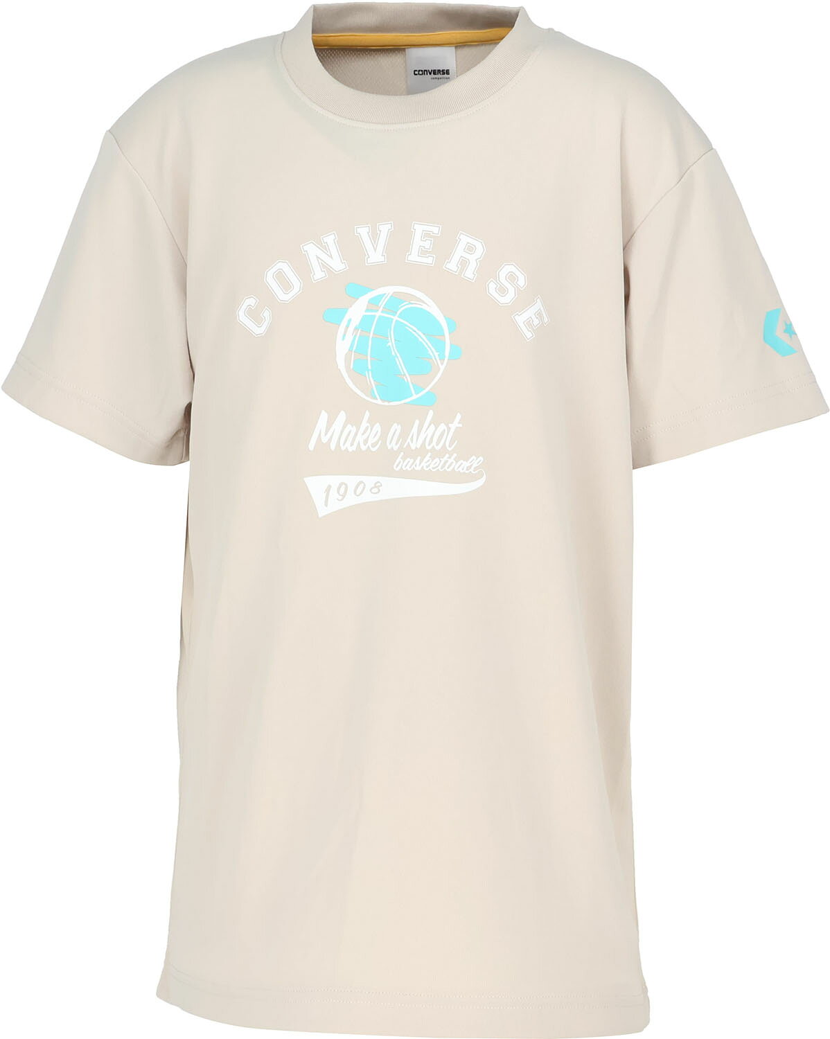品名：6S JRプリントTシャツカラー名：アイボリーサイズ詳細：130 : 身幅37 | 身丈54 | 背肩幅33.5 | 袖丈14.5140 : 身幅40 | 身丈58 | 背肩幅36.5 | 袖丈15.5150 : 身幅43 | 身丈62 | 背肩幅39.5 | 袖丈16.5160 : 身幅46 | 身丈66 | 背肩幅42.5 | 袖丈17.5※商品によってはどうしても若干の誤差が発生してしまいます。　1-2cmの誤差はあらかじめご了承ください。商品重量：140g商品の説明：バスケットボールのアイコンにペイントタッチで色を加え、ストリート感を演出したジュニアTシャツ。柔らかな肌触りに吸汗速乾を兼ね揃えたスポーツ向けアイテム。素材・材質：ポリエステル100%機能：吸汗・速乾、UV原産国：中国バスケ / バスケ用 / ばすけ / バスケットボール / バスケ / コンバース / コンバースバスケ / 練習用 / ミニバス / ジュニア / Jr / 小学生 / 初心者 / 男の子 / 女の子 / 子供 / BASKE / BASKETBALL / オススメ / 移動用 / 個人持ち / 中学生 / 高校生 / 社会人 / 部活 / クラブ / 吸汗速乾 / さらさら / べたつかない / すぐ乾く / ユニセックス / 男女兼用 / メンズ / Tシャツ / 半袖Tシャツ / / CB461358-1200