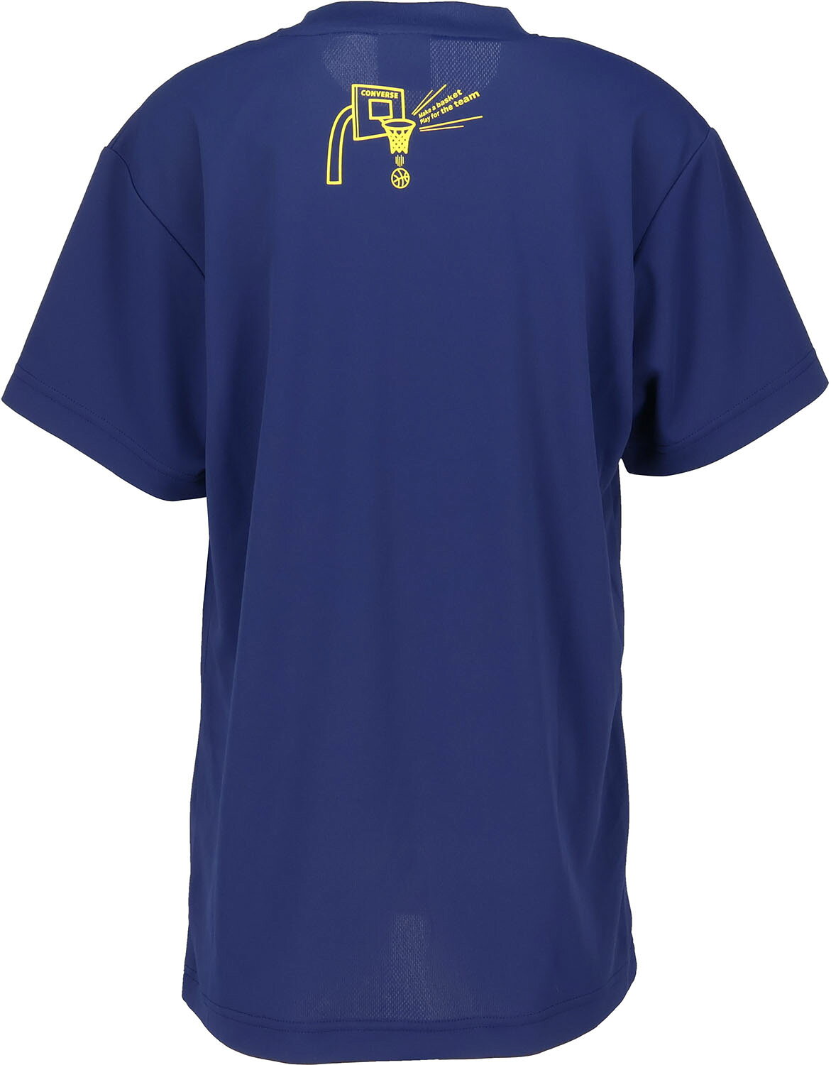 hakozumeのCONVERSE （コンバース） バスケットボール Tシャツ Jr.プリントTシャツ 【ネイビー】 CB461360 2800 半袖TシャツJR ショートスリーブ ジュニア・キッズ 子供用 ZCC（株） ネイビー 紺 26SS {NP}｜アングル2