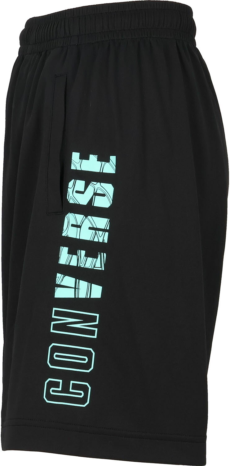 hakozumeのCONVERSE （コンバース） バスケットボール Tシャツ Jr.プラクティスパンツ(ポケット付き) 【ブラック/グリーン】 CB461854 1941 プラクティスパンツJR プラクティスパンツ ジュニア・キッズ 子供用 ZCC（株） ブラック 黒 緑 26SS {NP}｜アングル2