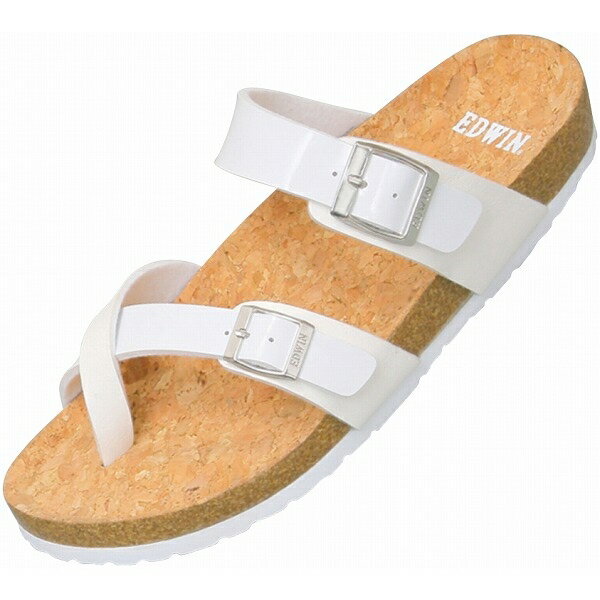 DAIMATU（ダイマツ） EDWIN（エドウィン） ウィメンズフットベットサンダル 【ホワイト】 EW9463 2 レディース 女性用 トングコンフォート 甲ベルト カジュアル シューズ・靴 白 20SS {SK}