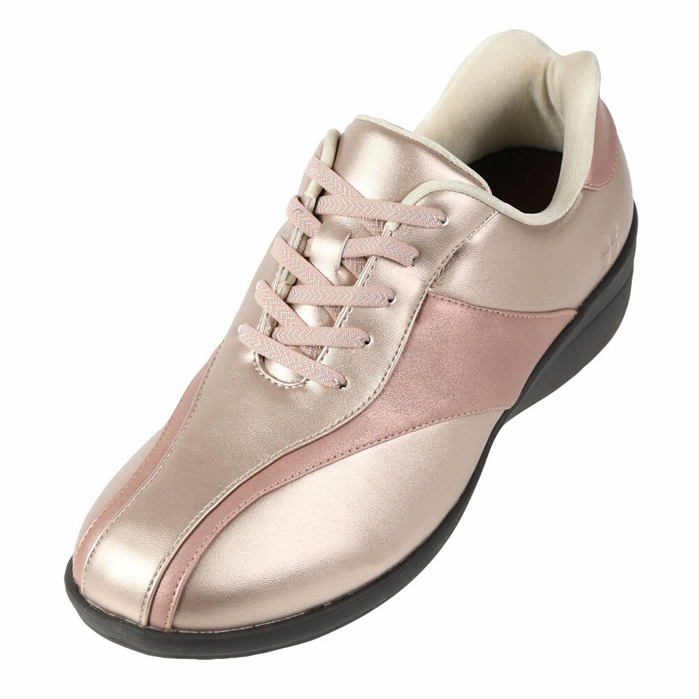 DAIMATU（ダイマツ） スニーカー スリッポン CROISSANT(クロワッサン) カジュアル 軽量 抗菌防臭インソール 幅広4E 撥水 ヒール高4.5cm 【ピンク 】 レディース 女性用 CR5101 103 桃 {SK}