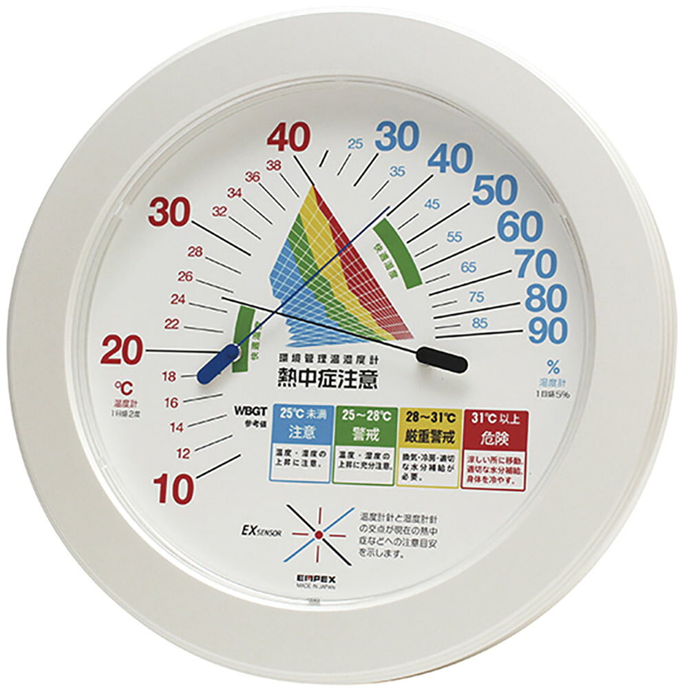 DANNO （ダンノ） 学校体育器具 器具・備品 環境管理 温・湿度計(TM-2482W) 【ホワイト】 D-9941 器具 ..