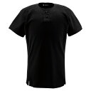 DESCENTE（デサント） 野球 ユニフォーム・練習着 ソリッドシャツ（ハーフボタン） 【ブラック】 メンズ DB1012 BLK {M}