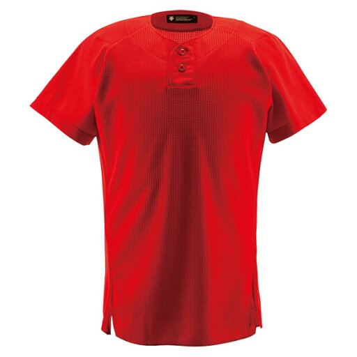DESCENTE(デサント) 野球 ユニフォーム・練習着 ソリッドシャツ(ハーフボタン) 【レッド】 メンズ DB1012 RED {NP} DESCENTE(デサント) 野球 ユニフォーム・練習着 ソリッドシャツ(ハーフボタン) 【レッド】 メンズ DB1012 RED {NP}