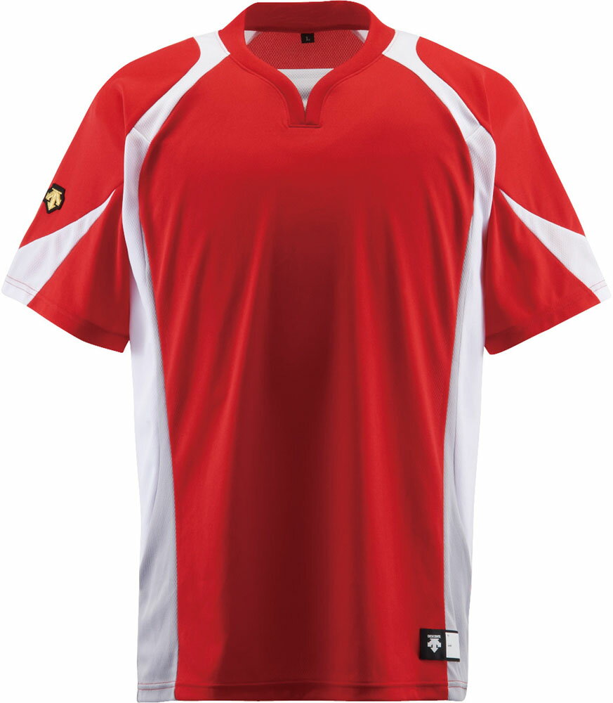 DESCENTE（デサント） 野球 ユニフォーム・練習着 ジュニアベースボールシャツ 【レッド／ホワイト】 少年用 ジュニア・キッズ JDB113 RDWH {NP}