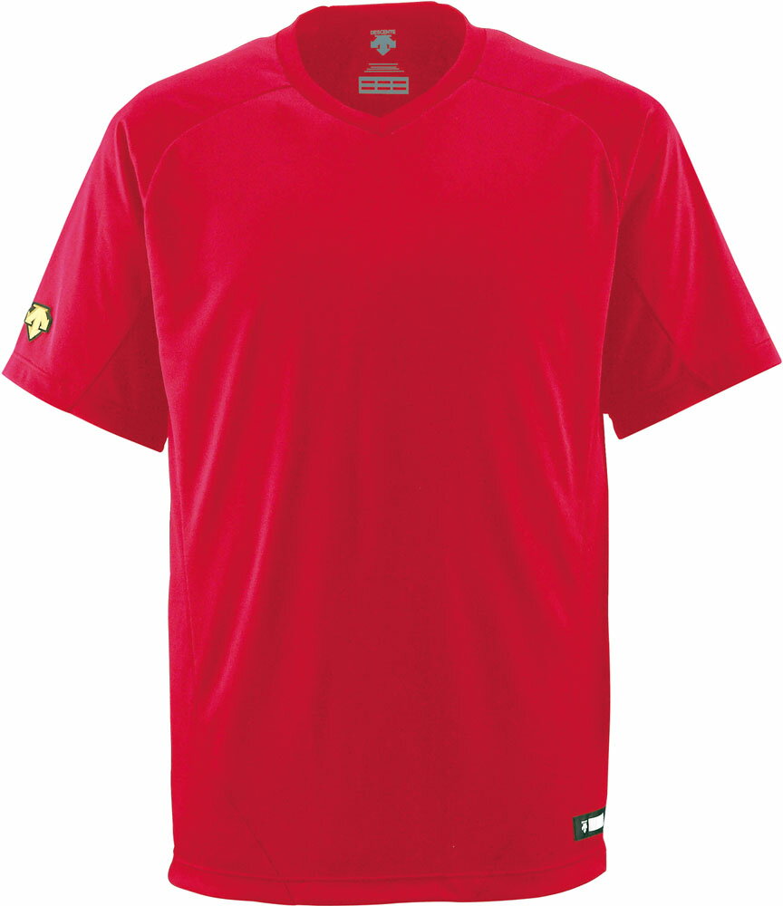 DESCENTE（デサント） 野球 ユニフォーム・練習着 ジュニアV首Tシャツ 【レッド】 少年用 ジュニア・キッズ JDB202 RED {NP}