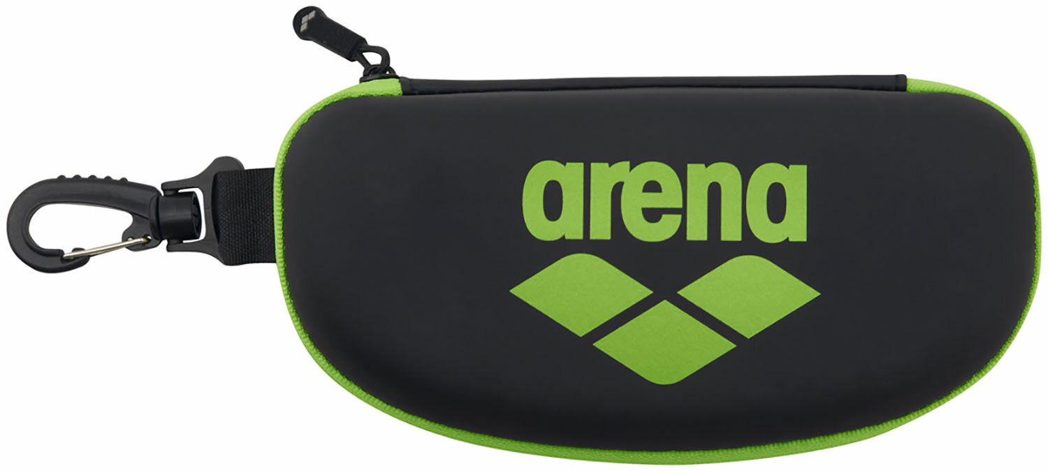 arena （アリーナ） 水泳 ケース ゴーグルケース(M) 【ブラック×グリーン】 AS5SAZ70U BKGR ケース バッグ ブラック 黒 25SS {SK}