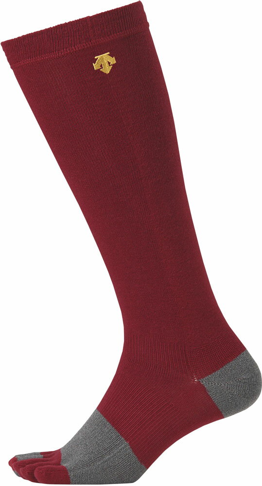 DESCENTE （デサント） 野球＆ソフトボール ソックス 5本指カラーソックス 【エンジ】 C-8701B ENG ソックス ソックス メンズ 男性用 ワインレッド 赤 23FW {NP}