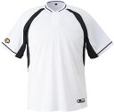 DESCENTE (デサント) 野球&ソフトボール Tシャツ ベースボールシャツ 【Sホワイト×ブラック】 DB103B SWBK ベースボールTシャツ Tシャ...