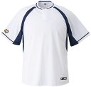 DESCENTE (デサント) 野球&ソフトボール Tシャツ ベースボールシャツ 【Sホワイト×Dネイビー】 DB103B SWDN ベースボールTシャツ Tシ...