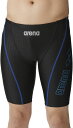 arena (アリーナ) 水泳 水着 フィットネススパッツ(ハーフレッグ) 【ブラック×ブルー】 LAR-4300 BKBU 水着メンズ フィットネス 水着 メ...