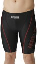 arena (アリーナ) 水泳 水着 フィットネススパッツ(ハーフレッグ) 【ブラック×レッド】 LAR-4300 BKRD 水着メンズ フィットネス 水着 メ...